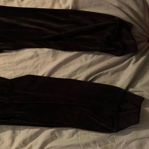 velvet track pants
